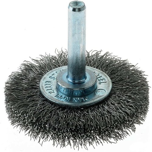 5 Pack - 2" Crimped Stainless Steel Wire Wheel Brush with 1/4" Shank - Picture 2 of 4