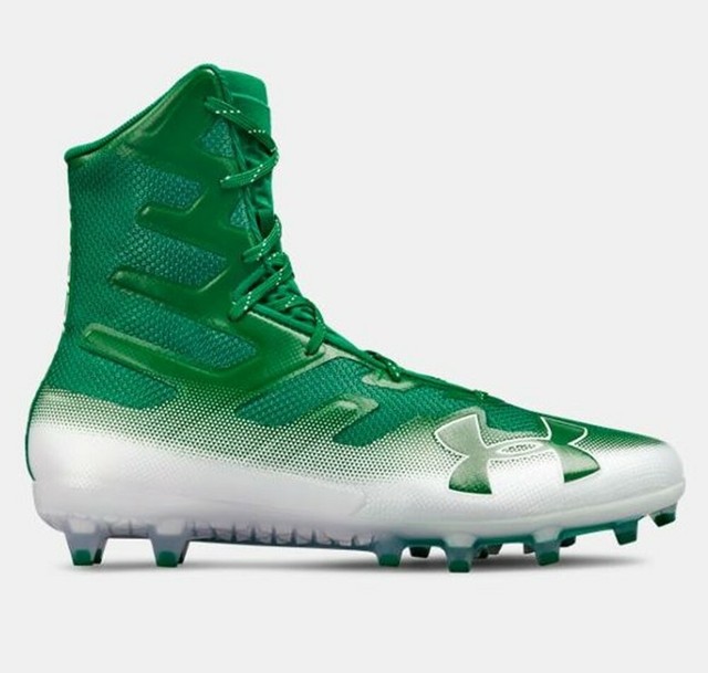 New Under Armour UA Men's Highlight MC Football Cleats Green/White Size