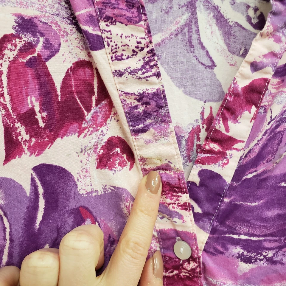 Babydoll con botones Basic Editions para mujer talla 3X floral primavera Bloomcore Foto 4 de 4