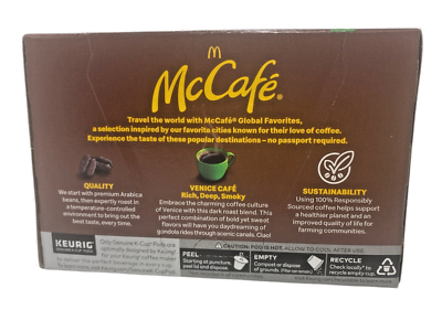 McCafé Global Favorites Venice Café Dark Roast Coffee, Keurig K