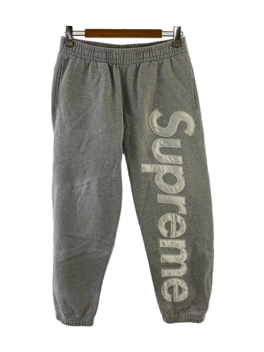 Supreme Other Bottom S Cotton Gray Satin Applique Sweatpant Used 