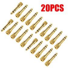 20PC 6.35mm 1/4" Male to 3.5mm 1/8" Female TRS Stereo Audio Headphone Adapter  