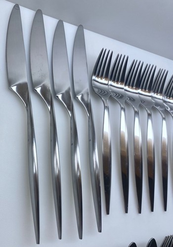 ARGENTERIA IMPOSTAZIONI GOURMET MCM ERBA ACCIAIO 33pz FORCHETTA CUCCHIAINO COLTELLO CUCCHIAINO OTTIME CONDIZIONI - Foto 6 di 9