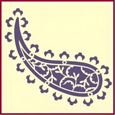 PAISLEY 1 STENCIL - WALL Reusable Laser Cut Mylar Template - The Artful Stencil