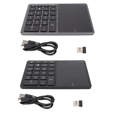 Wireless Numeric Keypad 2.4G Ergonomic 7.5° Angle 10m Receiving Type C Port Hot