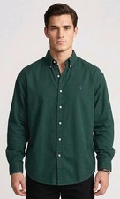 Ralph Lauren Classic Fit Button down Long Sleeve Shirts/Forest Green/Men's XL