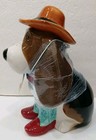 The Pioneer Woman Cookie Jar w/ Lid Cowboy Boots & Hat Charlie Basset Hound 12” — photo 7