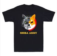 Shiba Army Tee Shiba Inu Coin Robot Dog Currency Meme Retro Men's T-Shirt