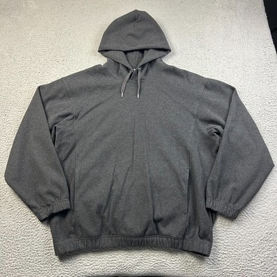 Uniqlo U Brushed Jersey Hoodie Mens Medium Gray Oversized Pullover Sweatshirt XL