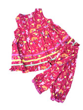 Vintage April Cornell - Cornelloki Girls Circus Two Piece Set 0-6 months Cotton