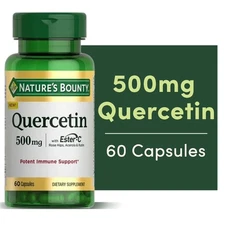 Nature's Bounty Quercetin Vitamin C Dietary Supplement Antioxidant Capsules