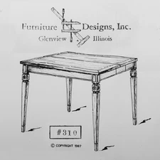 Woodcraft Project Paper Plan to Build Folding Card Table