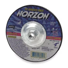 Cut-Off & Grinding Wheel, Type 27, 4 1/2 in Dia, 0.125 in Thick, 5/8"-11 Arbor
