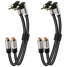 RCA Extension Cable 2 Pack , 2RCA Male to 2 1 Feet  2 Pack  