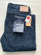 STUDIO D’ARTISAN TWIN INDIGO Sō-ai Kase-zome Jeans double indigo 15Oz One Washed