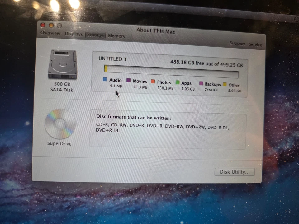 Apple MacBook Pro 13.3in Silver Late 2011 - Image 3 of 4
