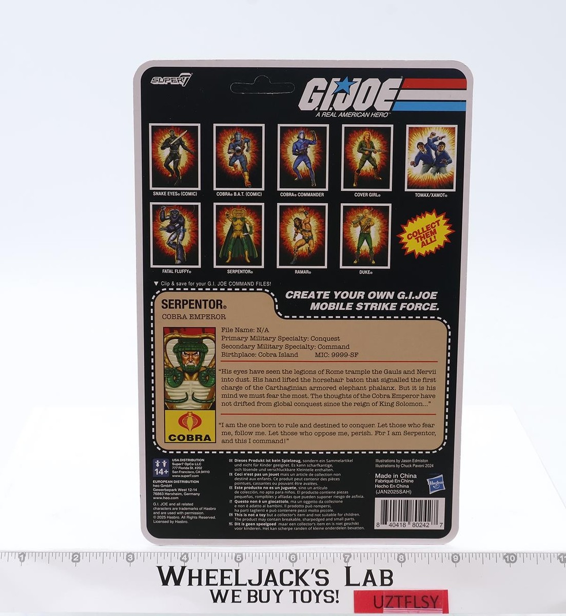 Serpentor Cobra Emperor Super7 Reaction GI Joe Hasbro SDCC 2025