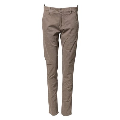 DONDUP Pants Brown Cotton Stretch Straight Chino Trouser Tag s. W30 RRP 270usd