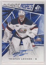 2021-22 Upper Deck SP Game Used CHL Edition Blue Tristan Lennox #8 Auto 4et