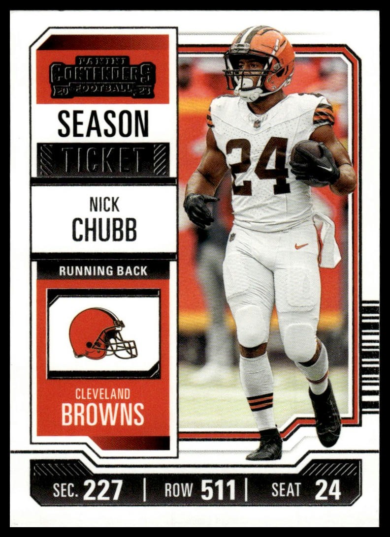 2023 Panini Contenders #26 Nick Chubb Season Ticket Retail