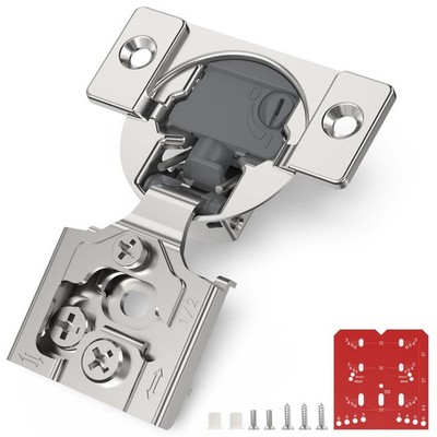 4 Pack 1/2  Overlay 4D Soft Close Cabinet Hinges, Concealed Face Frame, Adjus...