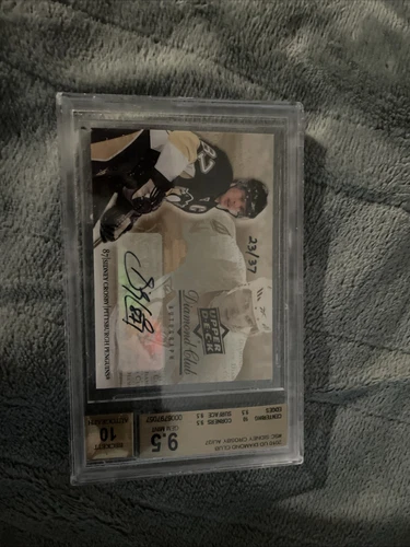 2010 UD UPPER DECK VIP DIAMOND CLUB SIDNEY CROSBY AUTO SIGNED #D/37 AUTOGRAPH