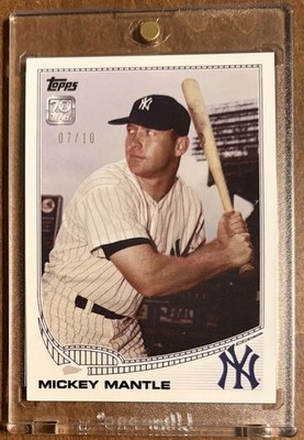2021 Topps X Mickey Mantle MM42 Collection Pinstripe #07/10 His Jersey Number