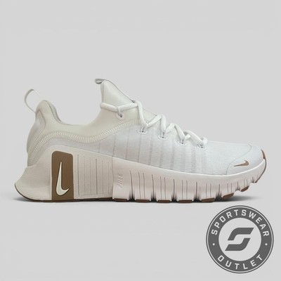 UK 10 - Nike Free Metcon 6 Herren - White/Gum (FJ7127-105)