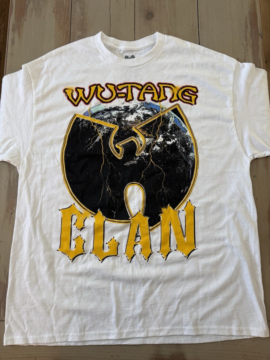 Wu Tang Clan T-Shirt White Size XL Wu-Tang Clan World Logo Hip Hop