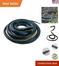 Realistic 50-Inch Rubber Snake - Perfect for Jokes and Garden Protection