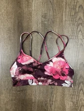 Old Navy Active Go Dry Floral Light Support Sports Bra Size Medium 