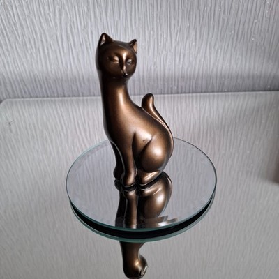 Vintage schöne schöne Kätzchen Statue bronzefarben 118 Gramm