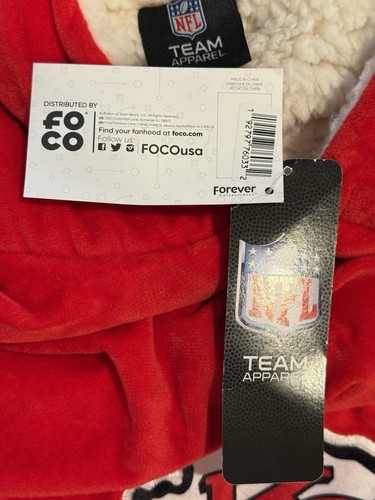 Kansas City Chiefs Football Oversized Decke Hoodie Sherpa Fleece One Size - Bild 5 von 5