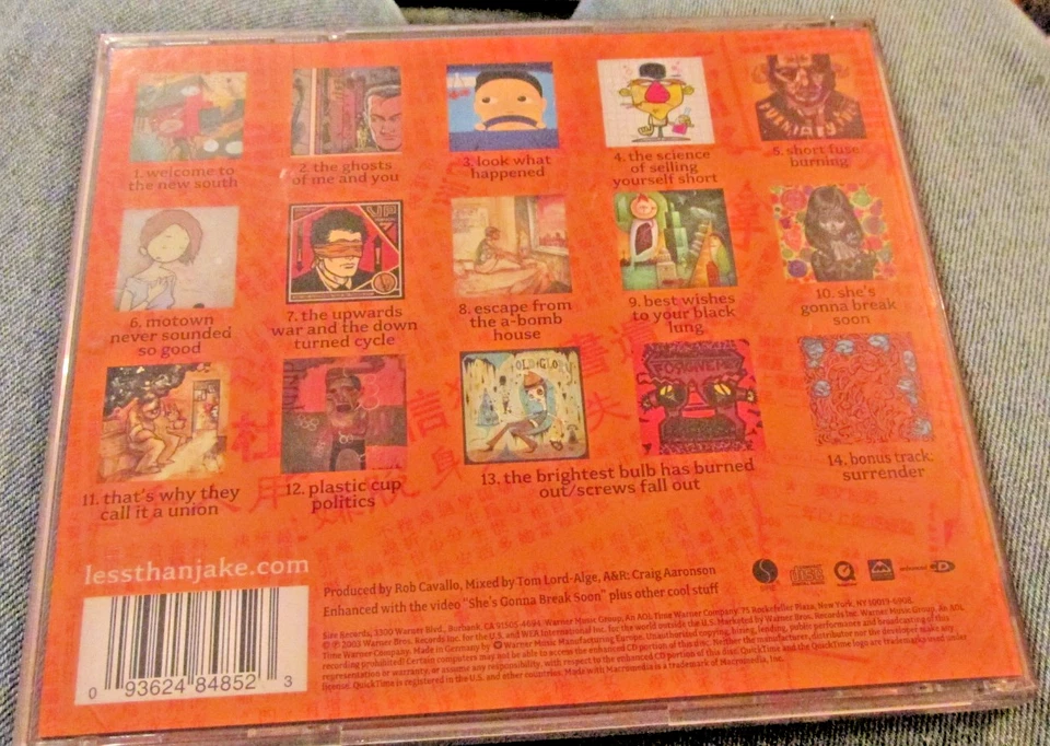 LESS THAN JAKE -ANTHEM CD SKA PUNK POP ROCK INDIE GREEN DAY SIRE RECS - Image 2 of 3