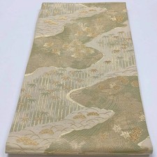 6303 Japanese Vintage Fukuro Obi Belt Kimono Fabric Silk Traditional