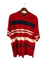 Polo Ralph Lauren Shirt Mens XLT Stripes Red White Blue Patriotic America July 4