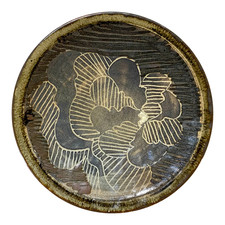 Large Gerald Gerry Newcomb Charger Seattle Lopez Island Studio Pottery 14.75