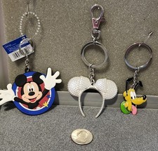 Lote de Llaveros Disney Mickey Mouse Rojo Blanco Azul Orejas de Minnie Mouse Diadema Pluto