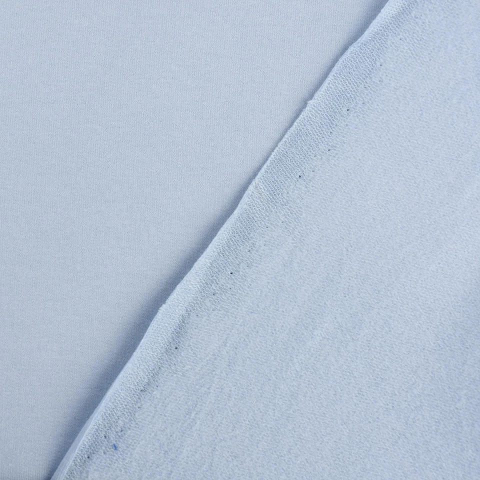 Sweatstoff Soft Sweat Bio einfarbig dünn babyblau 1,5m Breite - Bild 3 von 4