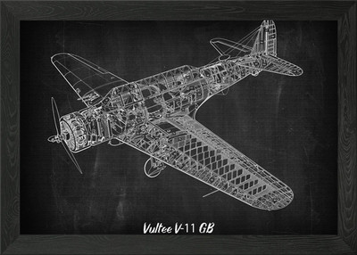 Vultee V11 GB Framed Wall Art Poster Canvas Print Picture