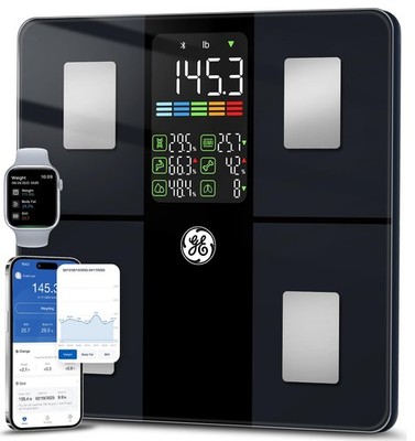 GE Scale for Body Weight, Body Fat, BMI, Muscle Mass, Smart Bathroom Sc