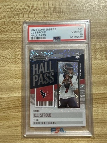 C.J. Stroud  2023 Contenders Hall Pass RC #24 PSA 10 Houston Texans
