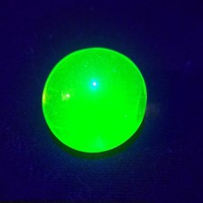 1 Uranium Marble Shooter 1" Vasaline Glass UV Reactive