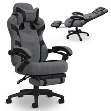 110 Ergonomic Gaming Chair with Footrest for Adults - Comfortable Office Gami...