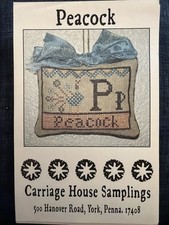 Carriage House Samplings Peacock Cross Stitch Pattern Ornament