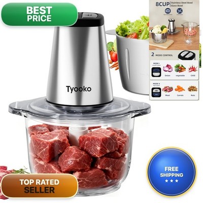 Tyooko Electric Food Processor Vegetable Chopper, Easy Clean Meat Grinder 2