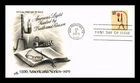 US COVER RUSH LAMP $1 AMERICANA SERIES FIRST DAY ISSUE SCOTT 1610