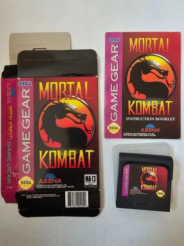 Mortal Kombat - Sega Game Gear, 1993 - Cartridge, Box & Manual *Untested*