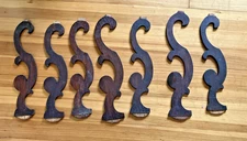 Lot of 7 Antique Wooden Furniture Trim Pieces-Ornate- Matching