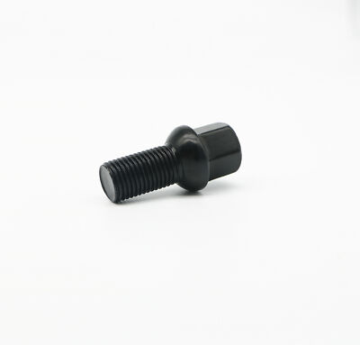 1pc Black Lug Bolts Nuts 14x1.5 45mm Shank Ball Seat for BMW VW Audi Mercedes
